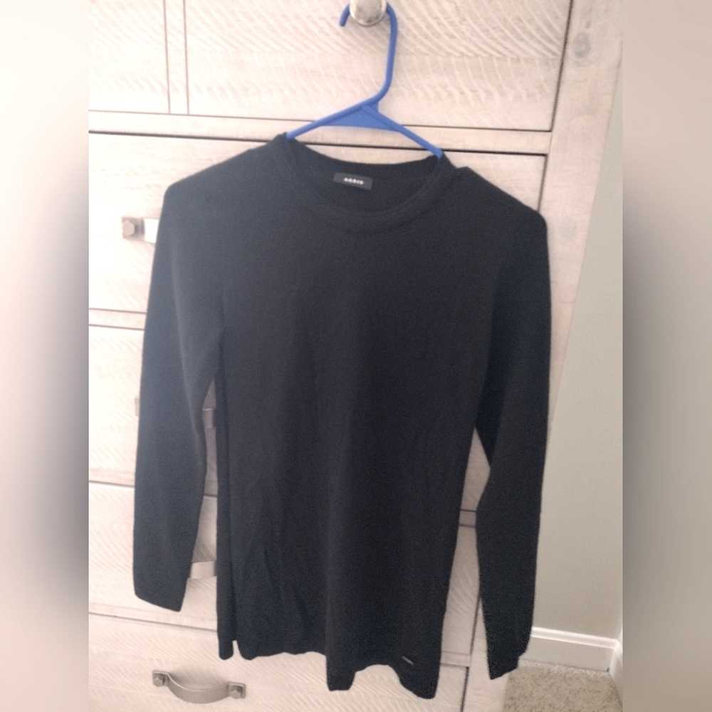 AKRIS 100% cashmere side slit detail long sleeve top Size 2